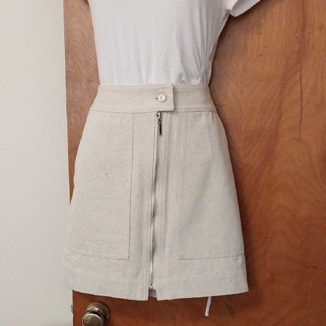 Tahari DenimHeavy Twill Surplus Dress Skirt
